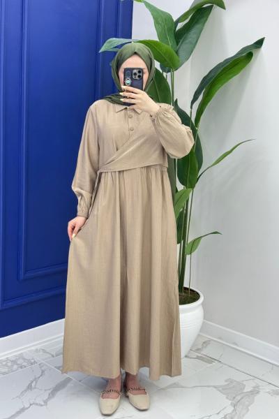 Beyza Elbise - Bej