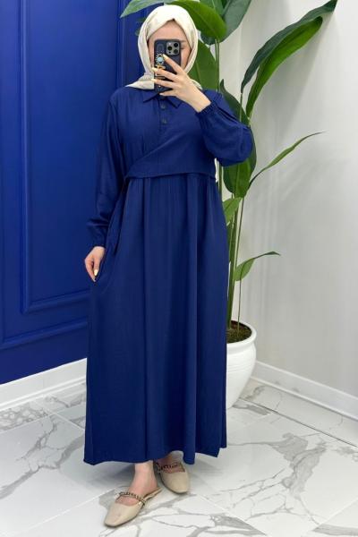 Beyza Elbise - İndigo