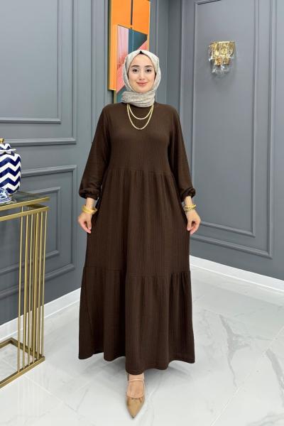 Bilge Elbise - Kahve