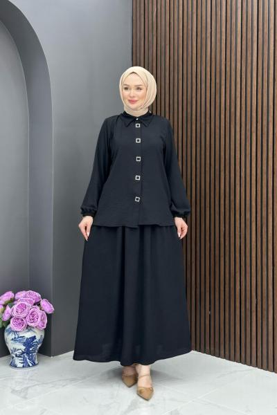 Ceyla Etekli Takım - Siyah