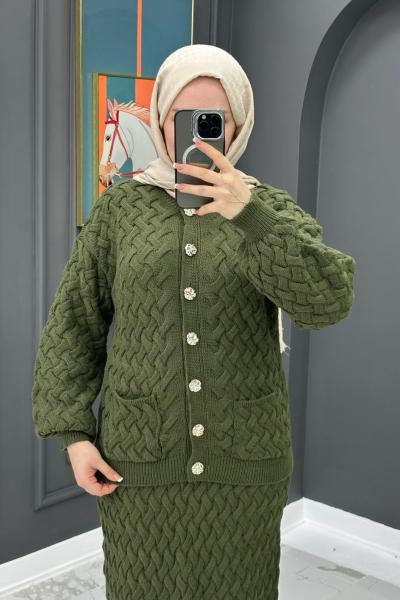 Elsa Triko Etekli Takım - Haki