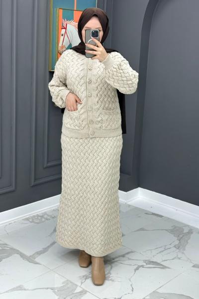 Elsa Triko Etekli Takım - Bej