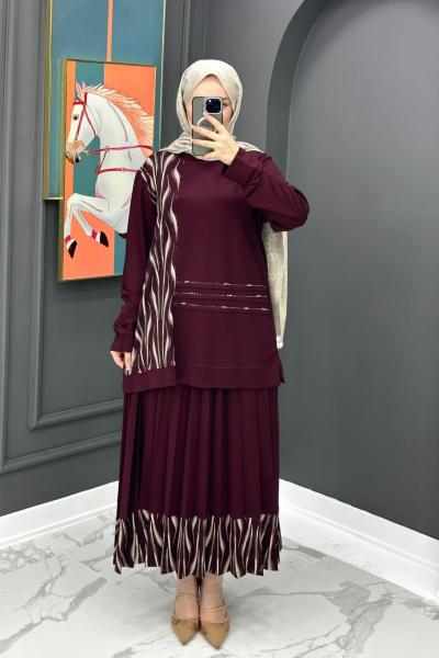 Ferhunde Etekli Takım - Bordo