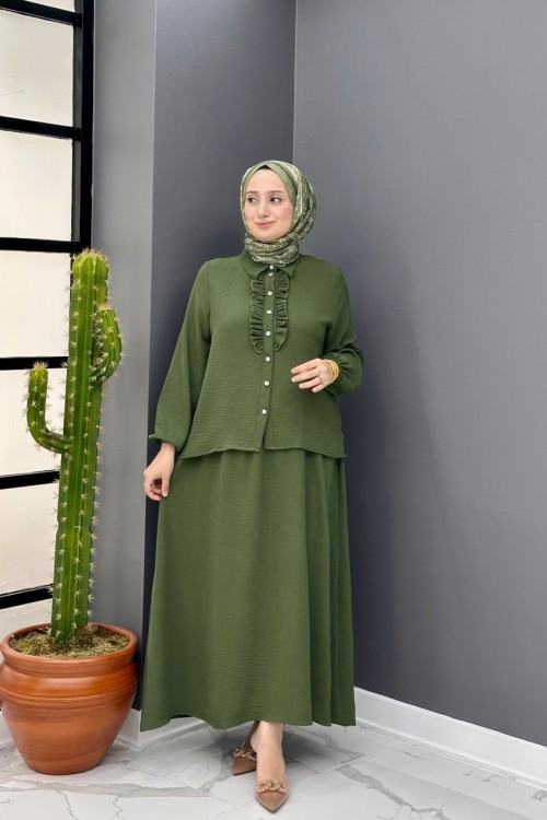 Flora Etekli Takım - Haki