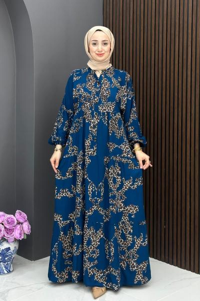 Gülhanım Elbise - İndigo