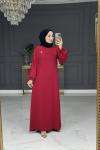 Gülşah tesettur abiye - kırmızı