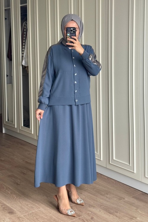 Havva Etekli Takım - Gri