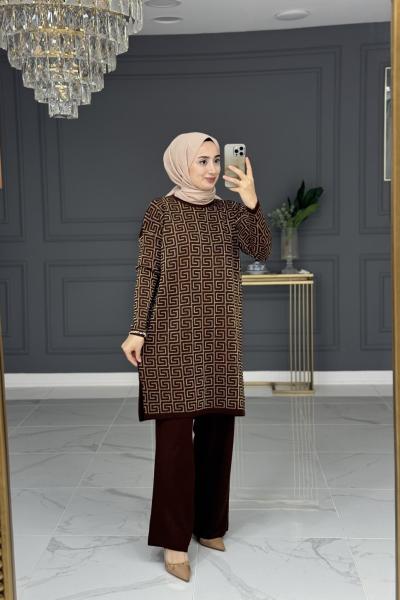 İklim triko takım - kahve