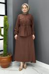 İnci Etekli Takım - Kahve
