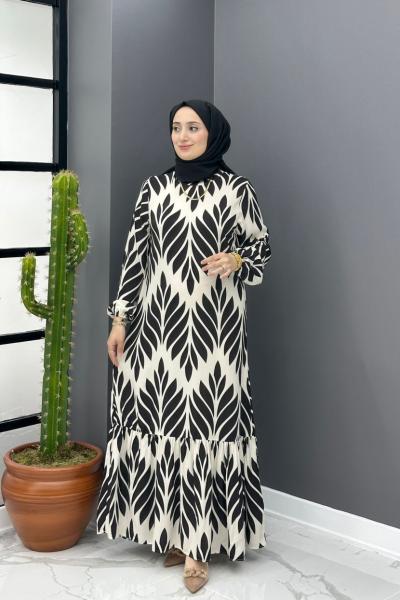 Işık Elbise - Siyah