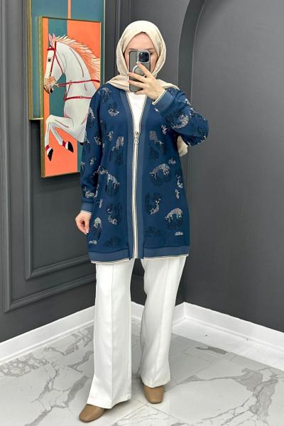 Işıltılı Hırka - Lacivert