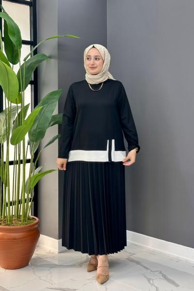 Kibar Etekli Takım - Siyah