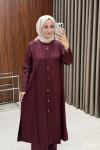 Lamia Uzun Takım - Bordo