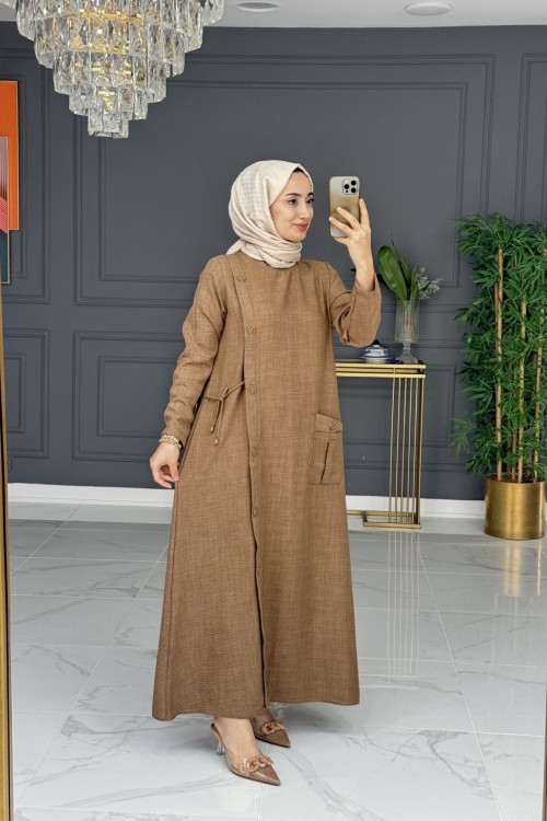 Megy elbise - camel