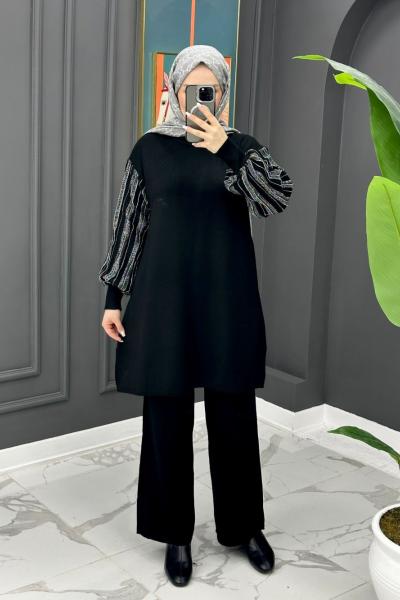 Merve Triko Takım - Siyah