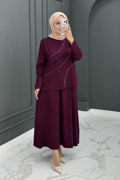 Mihrican Etekli Takım - mürdüm
