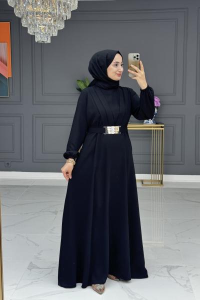 Milla tesettur abiye - siyah