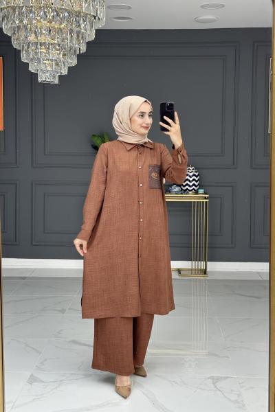 nurcan tesettur takım - taba