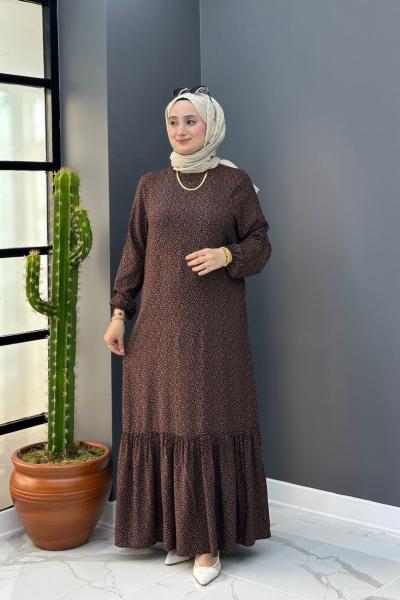 Oylum Elbise - Kahve