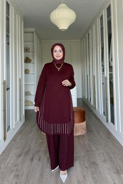 Pınar Uzun Takım - Bordo