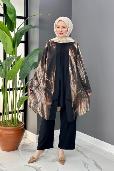 Ruken Üçlü Takım - Siyah