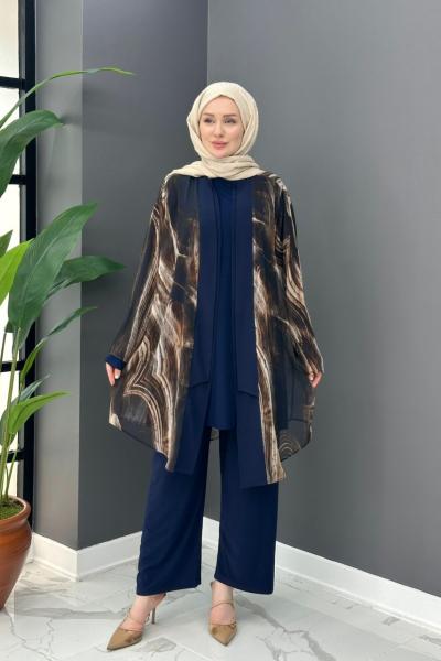 Ruken Üçlü Takım - Lacivert