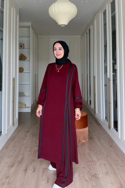 Şevval Şeritli Spor Takım - Bordo
