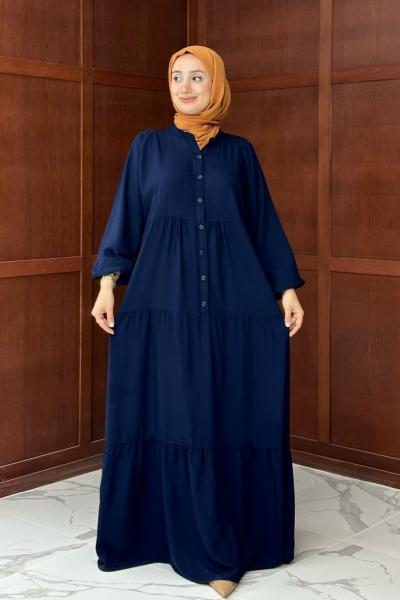 Tofisa Uzun Elbise - Lacivert