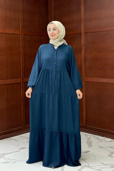 Tofisa Uzun Elbise - İndigo