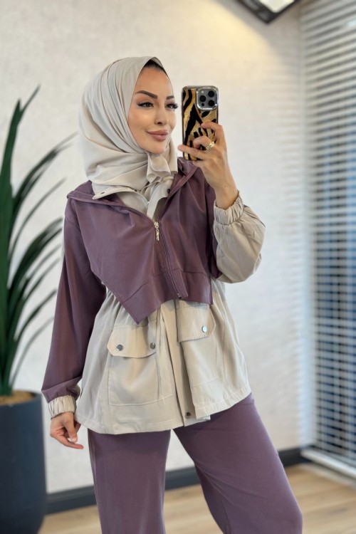 033 Lacoste Tencel Takım Gül