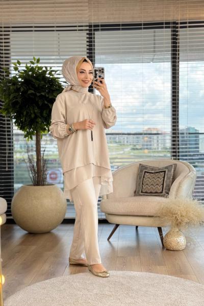 100206 Şifon Detaylı Takım Taş