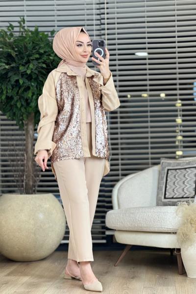 1018 Payet Gömlek Bej