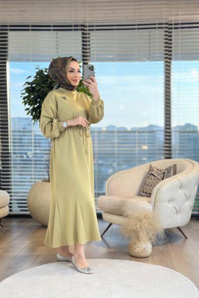 1038 Osyho Eteği Parçalı Elbise Mint
