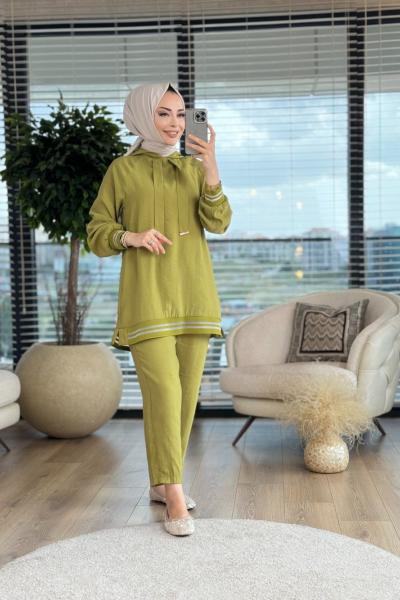 10522 Kol Ve Etek Ucu Sim Ribana Kapş.Takım Yağ Yeşili