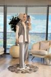 10726 Cebi Ribana Yelekli 3lü Takım Haki
