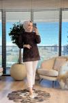 10726 Ön Sutaşlı Tunik Kahve