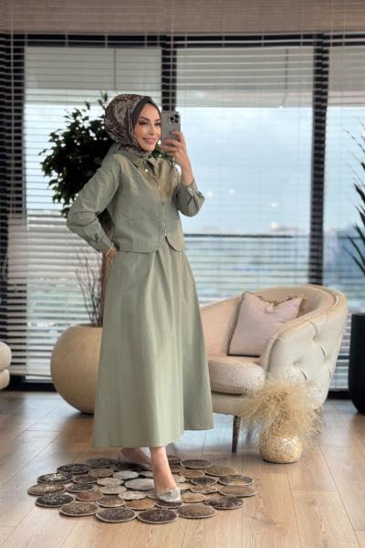 10786 Robası Zımbalı Etekli Takım Mint