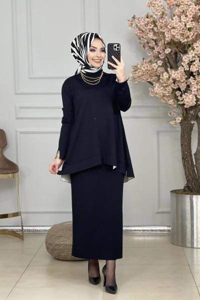 110 Triko Etekli Takım Siyah