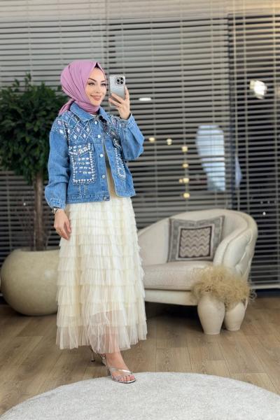 1106 Avin Kot Ceket Mavi