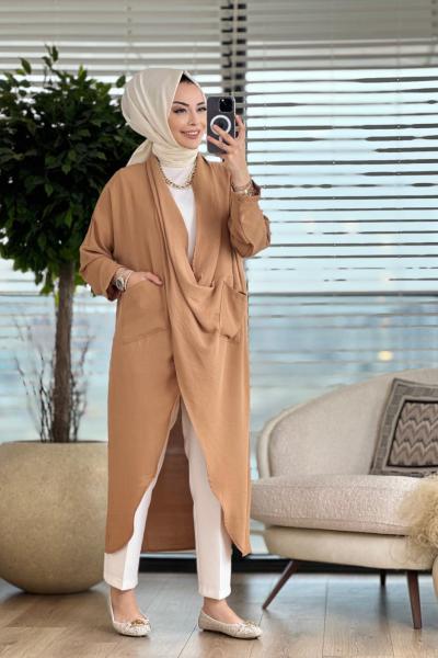 1120 Çapraz Tunik Latte