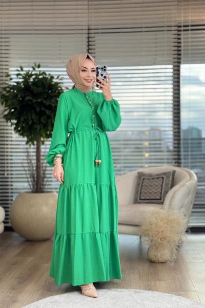 1131 Beli Bağcıklı Elbise Benetton