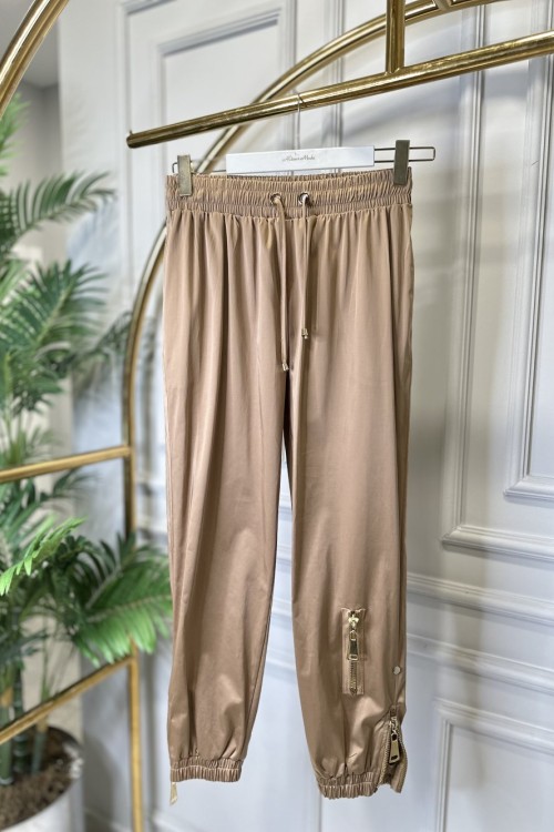 11P4646 Fermuar Detaylı Pantolon Vizon