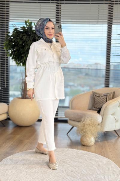 1262 File Detaylı Takım Ekru