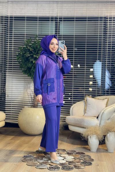 1292 Üst File Kapş.Kap 3lü Takım Mor