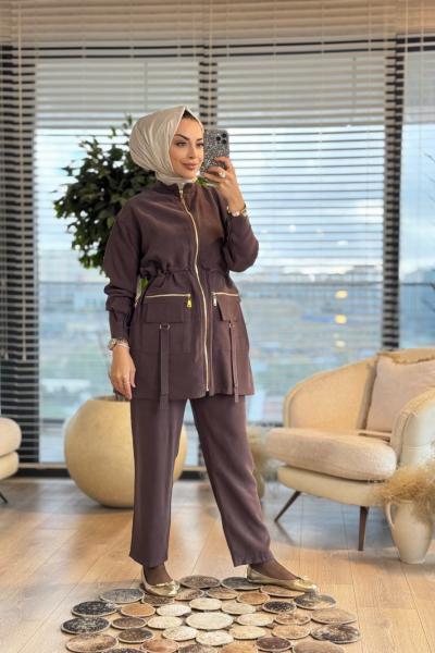 1377 Önü Büyük Cepli Takım Kahve