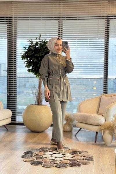 1377 Önü Büyük Cepli Takım Haki