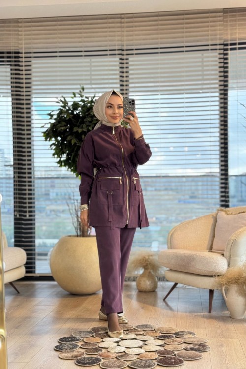 1377 Önü Büyük Cepli Takım Mürdüm