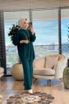 14053 Selanik Triko Pantolon Takım Zümrüt