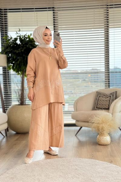 14234 Etek Ucu Pul Şeritli Takım Camel