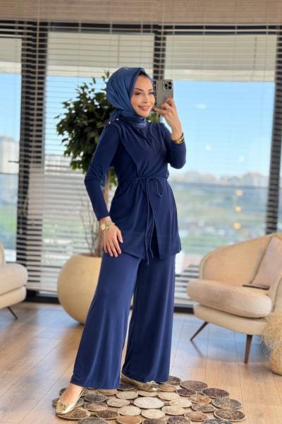 14341 Sol Omuz Metalli Ön Kruvaze Takım Lacivert